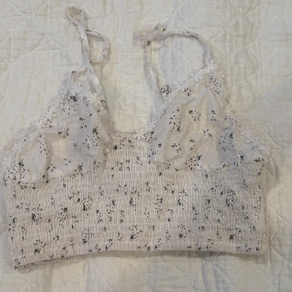 Floral Smocked Crop Top